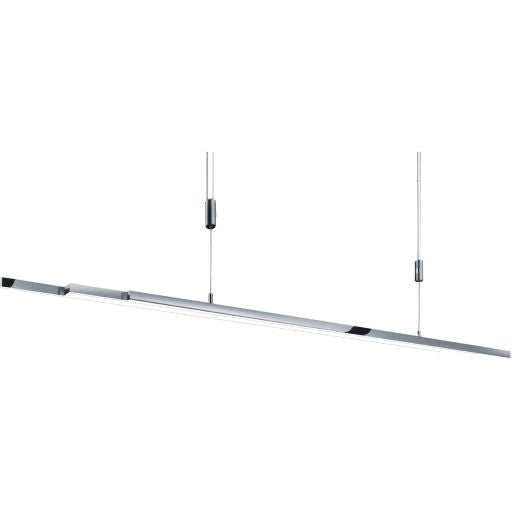 Zeitlos LED L-Light Line Chrome Expandable Linear Pendant with Satin Nickel Finish by Arnsberg