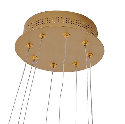 Canada 152 LED Light Gold Honeycomb Orb Chandelier with White Acrylic Diffusers by Bethel International