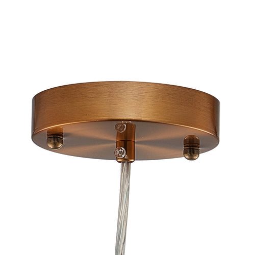 CIRCULUS LITTLE Amber Ribbed Glass Indoor & Outdoor Pendant Light by Carro