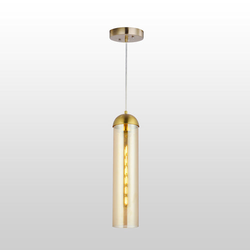 GIDRA Cylinder Glass Indoor & Outdoor Pendant Light - Forest Green by Carro
