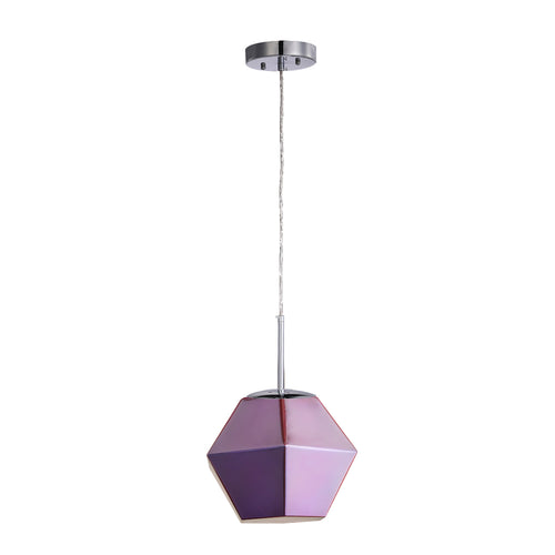 PEGASE Jewel Tone Glass Indoor & Outdoor Pendant Light – Pink Tourmaline by Carro