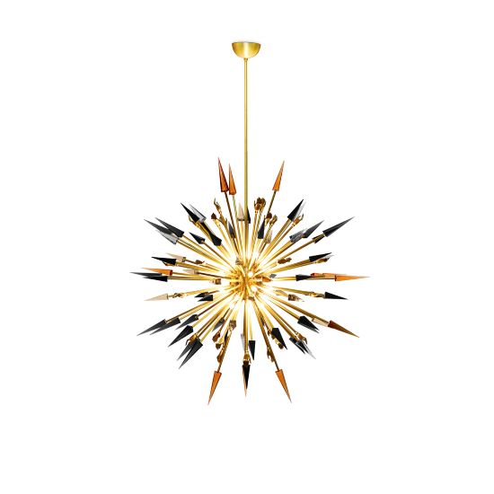 Outburst Chandelier Smoked Glass by KOKET