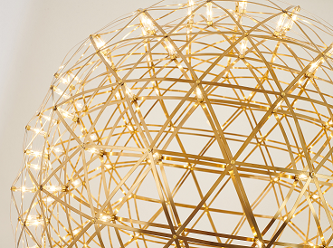 Canada 162 LED Light Round Gold Stainless Steel Chandelier with LED Star Lights by Bethel International