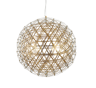 Canada 162 LED Light Round Gold Stainless Steel Chandelier with LED Star Lights by Bethel International