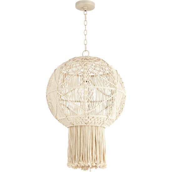 Terraluz Single Light Antique French White Chandelier by Cyan Design