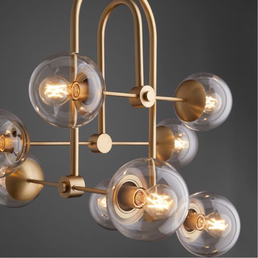 Drea 8 Light Aged Brass Pendant Light by Cyan Design