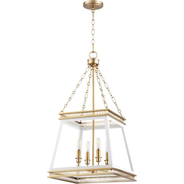 Gerard 4 Light Aged Brass Small Pendant by Cyan Design