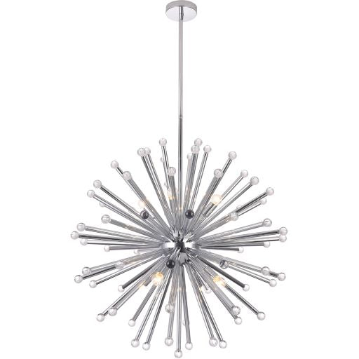 Canada 8 Light Chrome Chandelier with Clear Glass Spike Balls by Bethel International