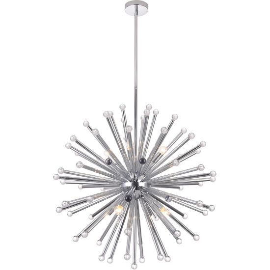 Canada 8 Light Chrome Chandelier with Clear Glass Spike Balls by Bethel International
