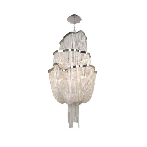 Canada 8 Light Chrome Chandelier with Aluminum Chain by Bethel International