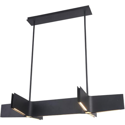 Canada 48 LED Light Sand Black Chandelier with Double Cross Frame by Bethel International