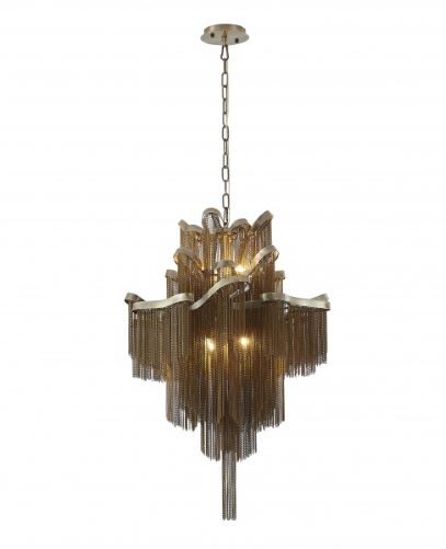 Canada 8 Light Bronze Metal Frame Chandelier with Aluminum Chain by Bethel International