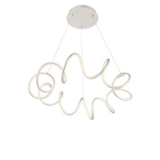 Alexander One LED Light Satin Nickel Chandelier with Acrylic by Arnsberg