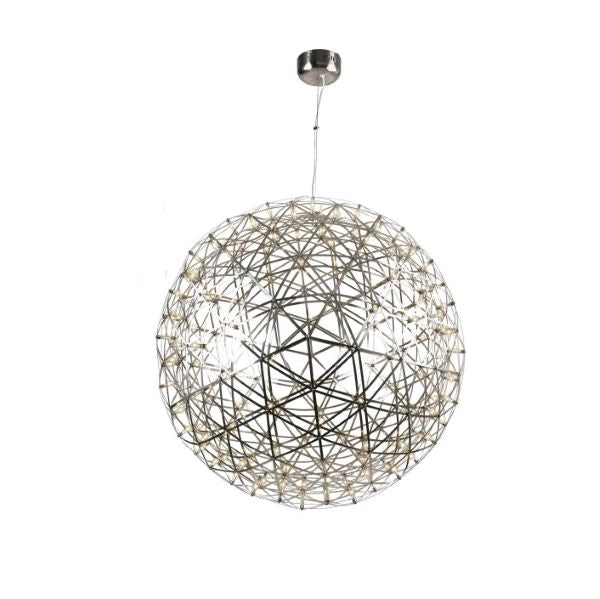 Canada 162 LED Light Round Satin Nickel Stainless Steel Chandelier with LED Star Lights by Bethel International