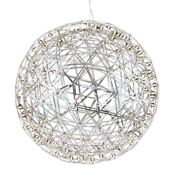 Canada 162 LED Light Round Chrome Stainless Steel Chandelier with LED Star Lights by Bethel International