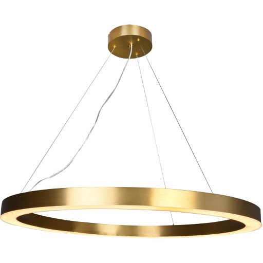 Canada 105 LED Light Round Antique Brass Halo Ring Chandelier by Bethel International 