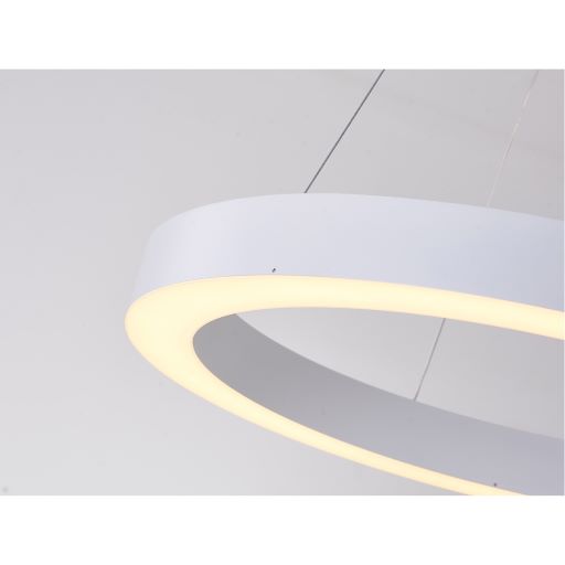 Canada 105 LED Light Round Matte White Halo Ring Chandelier by Bethel International