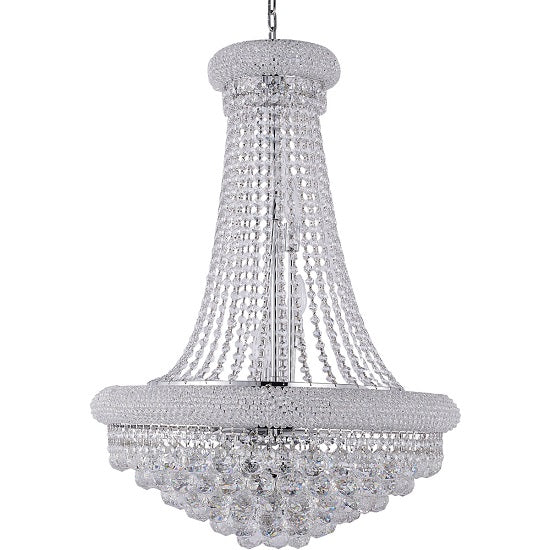 Canada 14 Light Clear Crystal Beaded Frame Chandelier with Chrome Hardware by Bethel International 