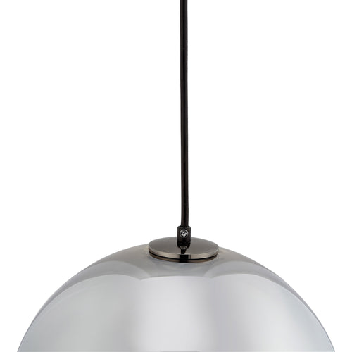 CHELOS BIG Sphere Chrome Glass Indoor & Outdoor Pendant Light – Chrome Gray by Carro