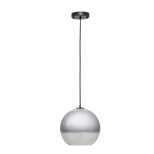CHELOS BIG Sphere Chrome Glass Indoor & Outdoor Pendant Light – Chrome Gray by Carro
