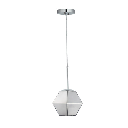 PEGASE Jewel Tone Glass Indoor & Outdoor Pendant Light - Opal Chrome by Carro