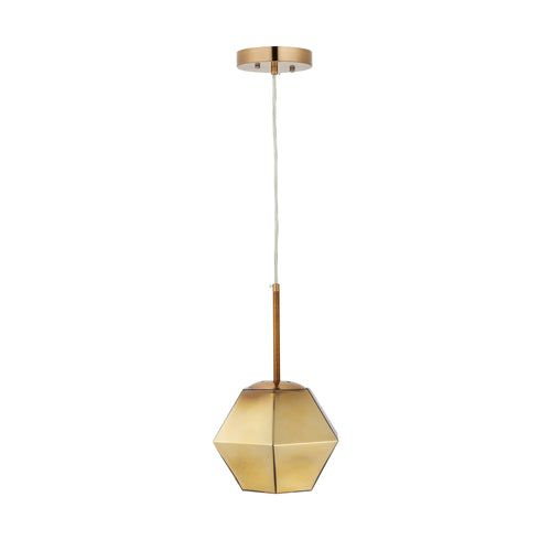 PEGASE Jewel Tone Glass Indoor & Outdoor Pendant Light – Golden Diamond by Carro