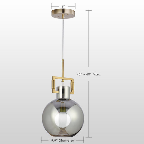 TULA SPHERE Glass Indoor & Outdoor Pendant Light – Clear by Carro