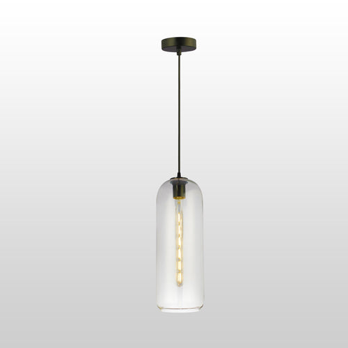 ORIYAN BIG Cylinder Glass Indoor & Outdoor Pendant Light - Clear by Carro