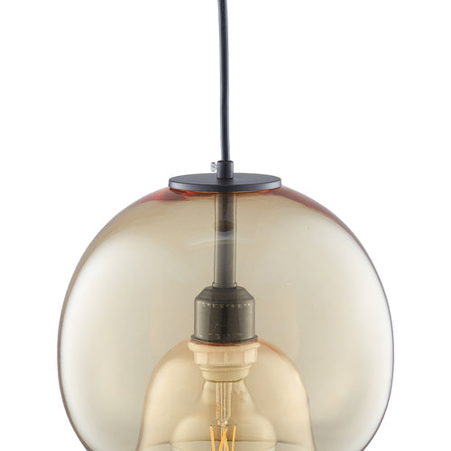 KARINA Globe Glass Indoor & Outdoor Pendant Light – Amber by Carro