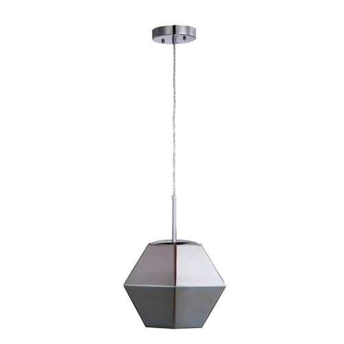 PEGASE Jewel Tone Glass Indoor & Outdoor Pendant Light - Opal Chrome by Carro