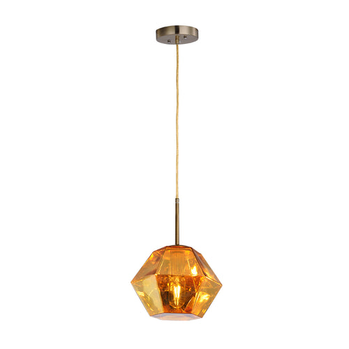PEGASE Jewel Tone Glass Indoor & Outdoor Pendant Light – Mocca Bronzite by Carro