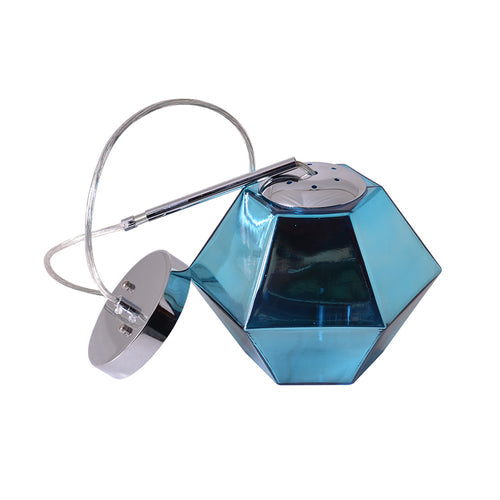PEGASE Jewel Tone Glass Indoor & Outdoor Pendant Light – Blue Sapphire by Carro