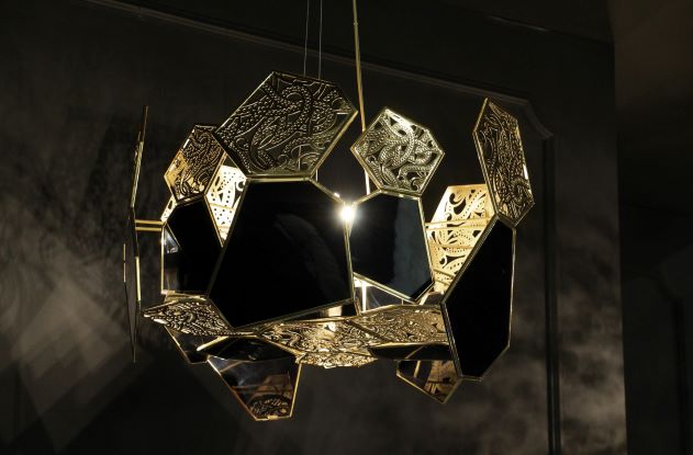 Hypnotic Chandelier Smoked Glass by KOKET
