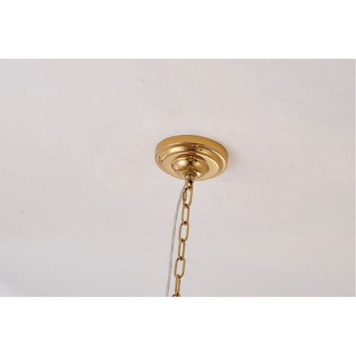 Canada 5 Light Shiny Gold Stainless Steel Orb Chandelier by Bethel International