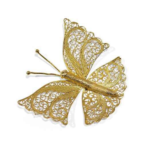 GOLD PLATED FILIGREE BUTTERFLY